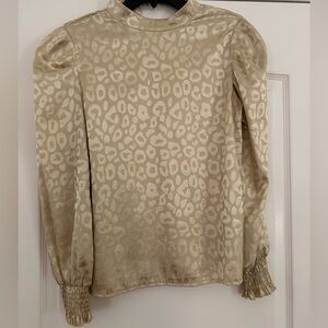 Leopard Gold Long Sleeve Blouse